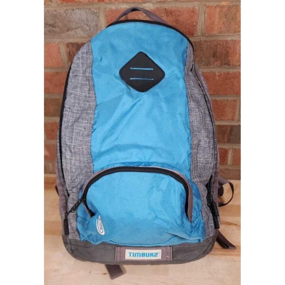 Timbuk2 Gray Blue Backpack Medium Travel Bag